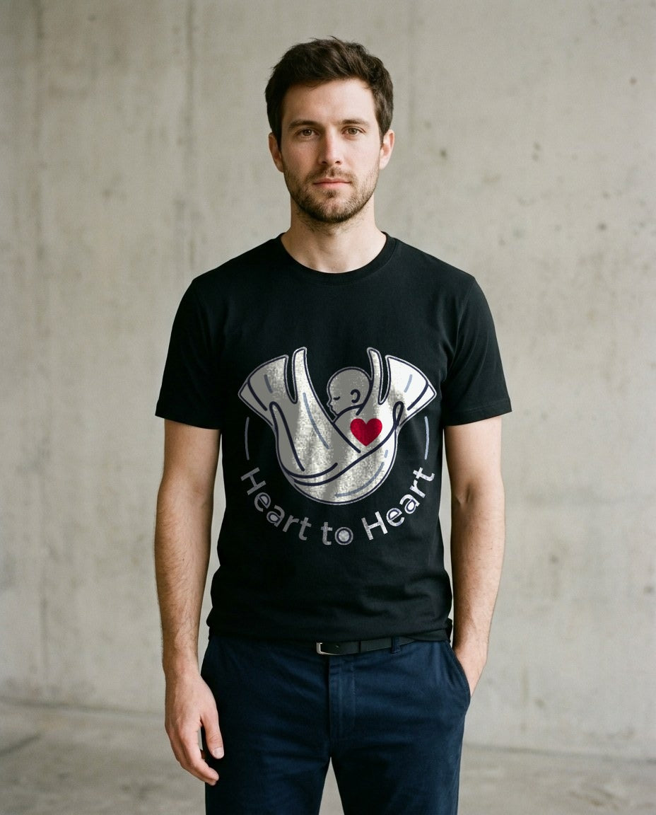 Heart To Heart Continuous Line Silhouette — lifestyle photo