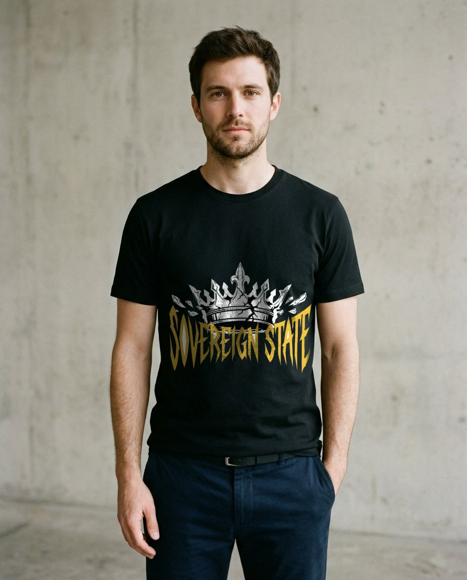 Sovereign State Shattered Crown Box Logo — lifestyle photo