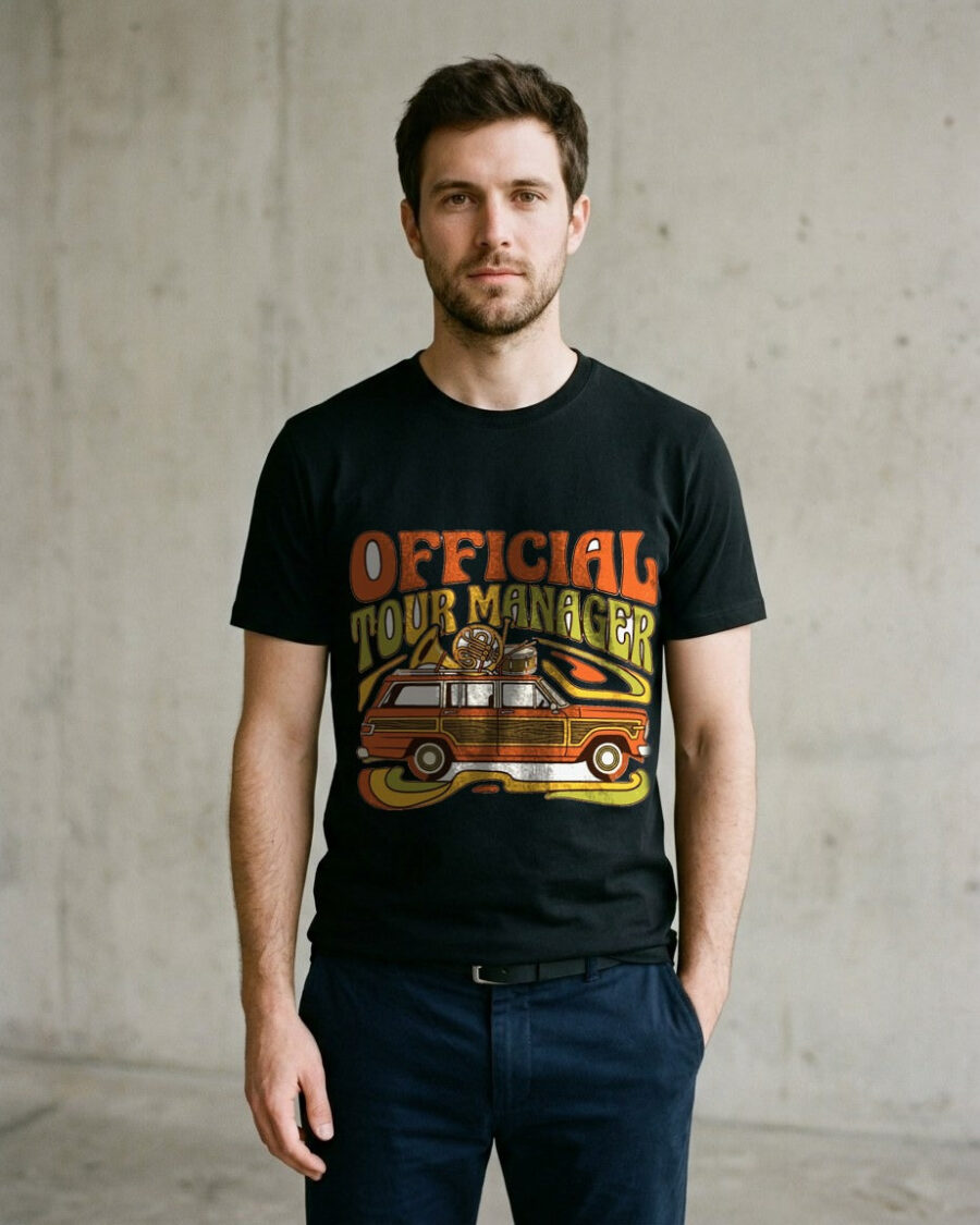 Brass & Woodwind Tour Manager Tee — lifestyle photo