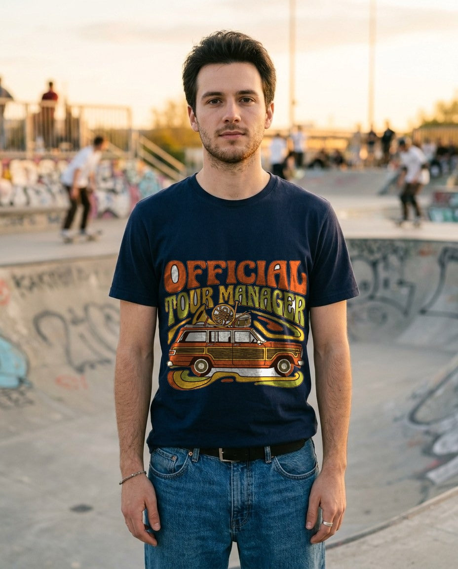 Brass & Woodwind Tour Manager Tee — lifestyle photo