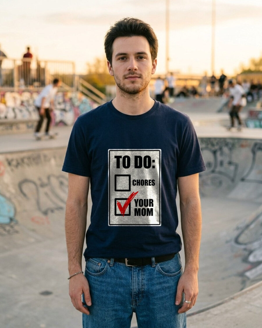 Aggressive Red Checkmark Your Mom Joke — lifestyle photo