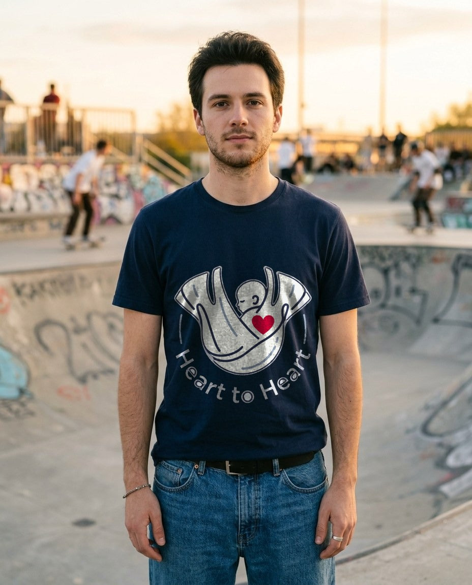 Heart To Heart Continuous Line Silhouette — lifestyle photo