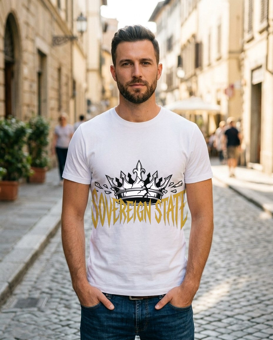 Sovereign State Shattered Crown Box Logo — lifestyle photo