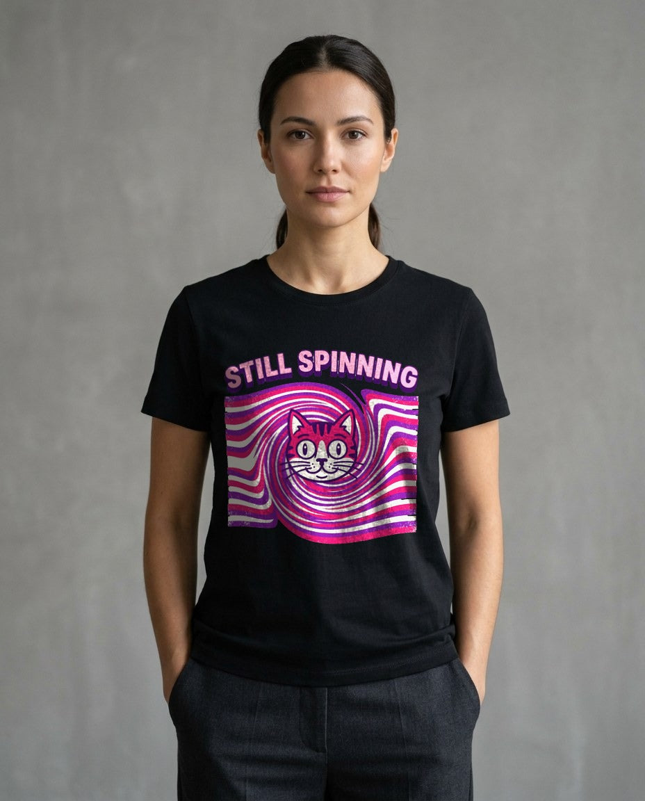 Dizzy Whiskers Spiral Stripe Illusion — lifestyle photo