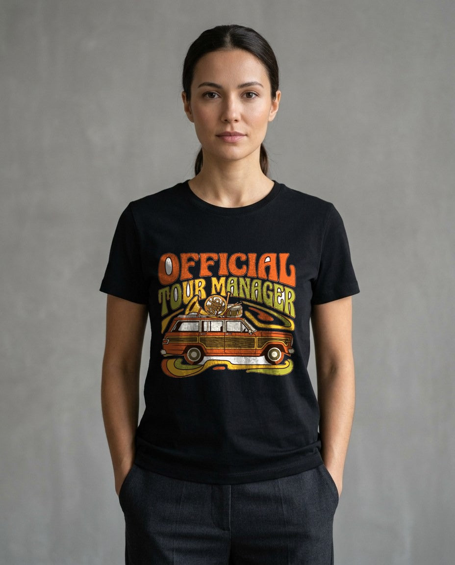 Brass & Woodwind Tour Manager Tee — lifestyle photo