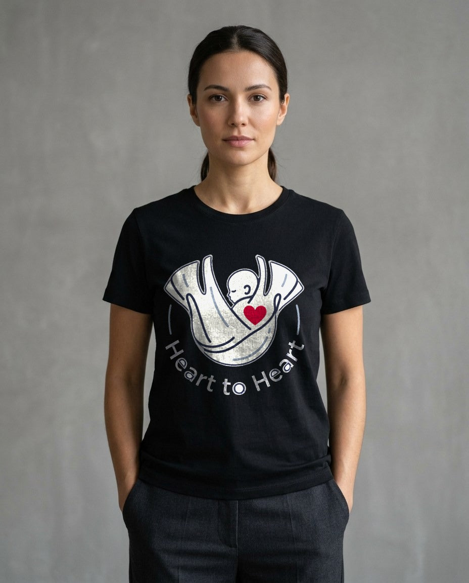 Heart To Heart Continuous Line Silhouette — lifestyle photo