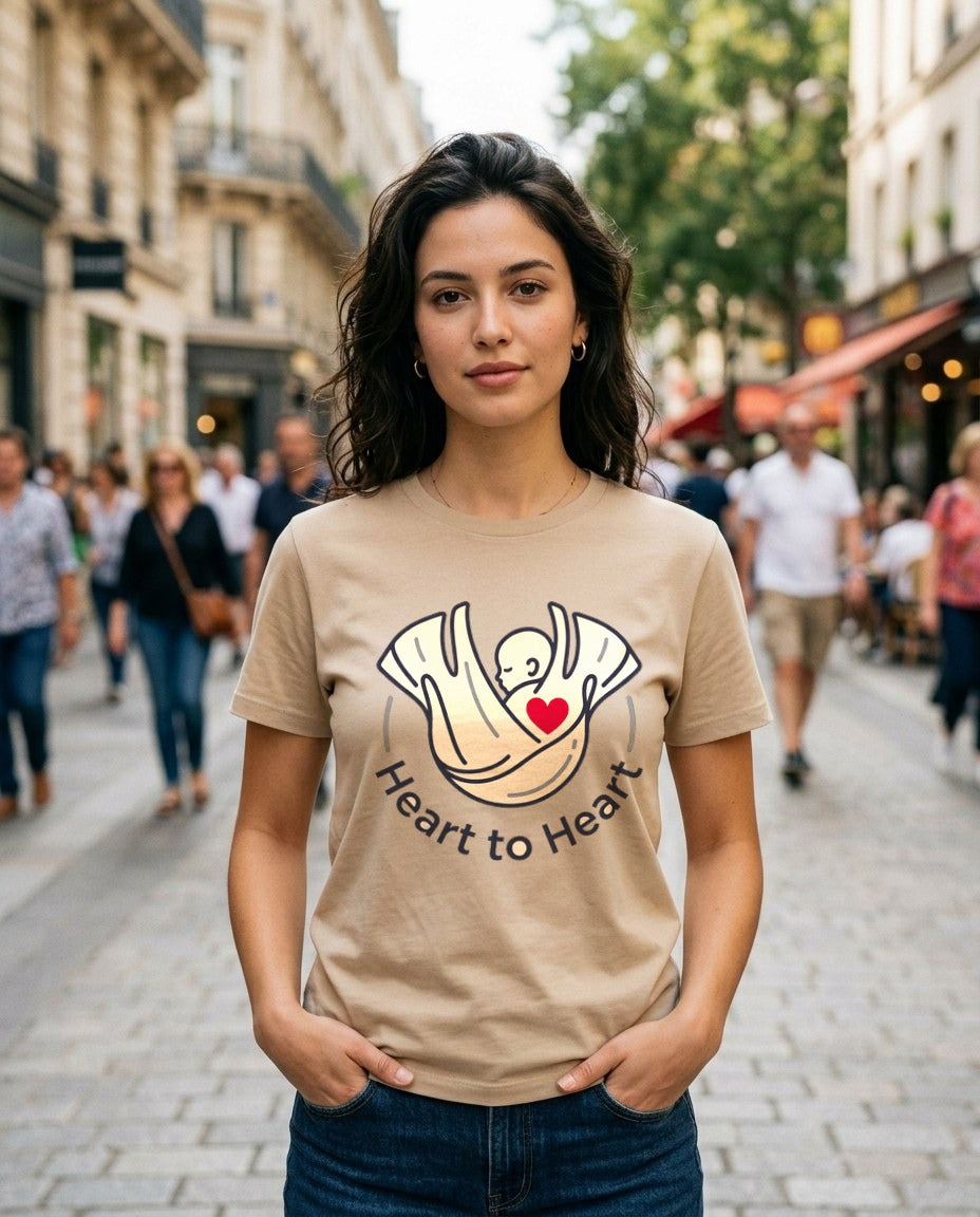Heart To Heart Continuous Line Silhouette — lifestyle photo
