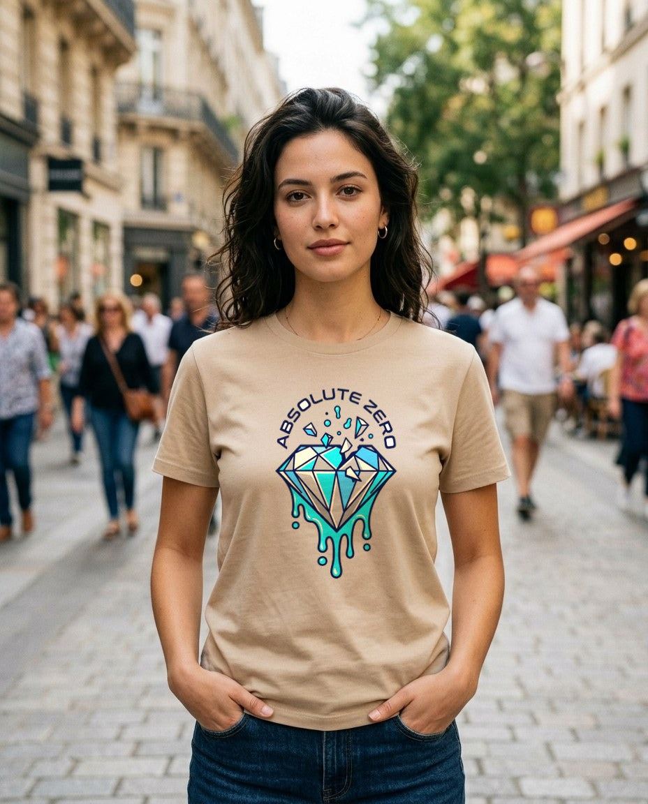 Absolute Zero Chrome Drip Tee — lifestyle photo