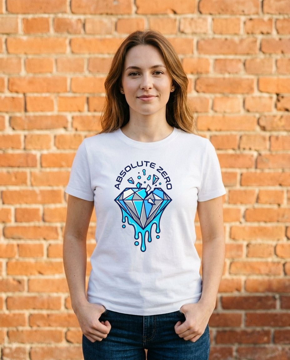 Absolute Zero Chrome Drip Tee — lifestyle photo