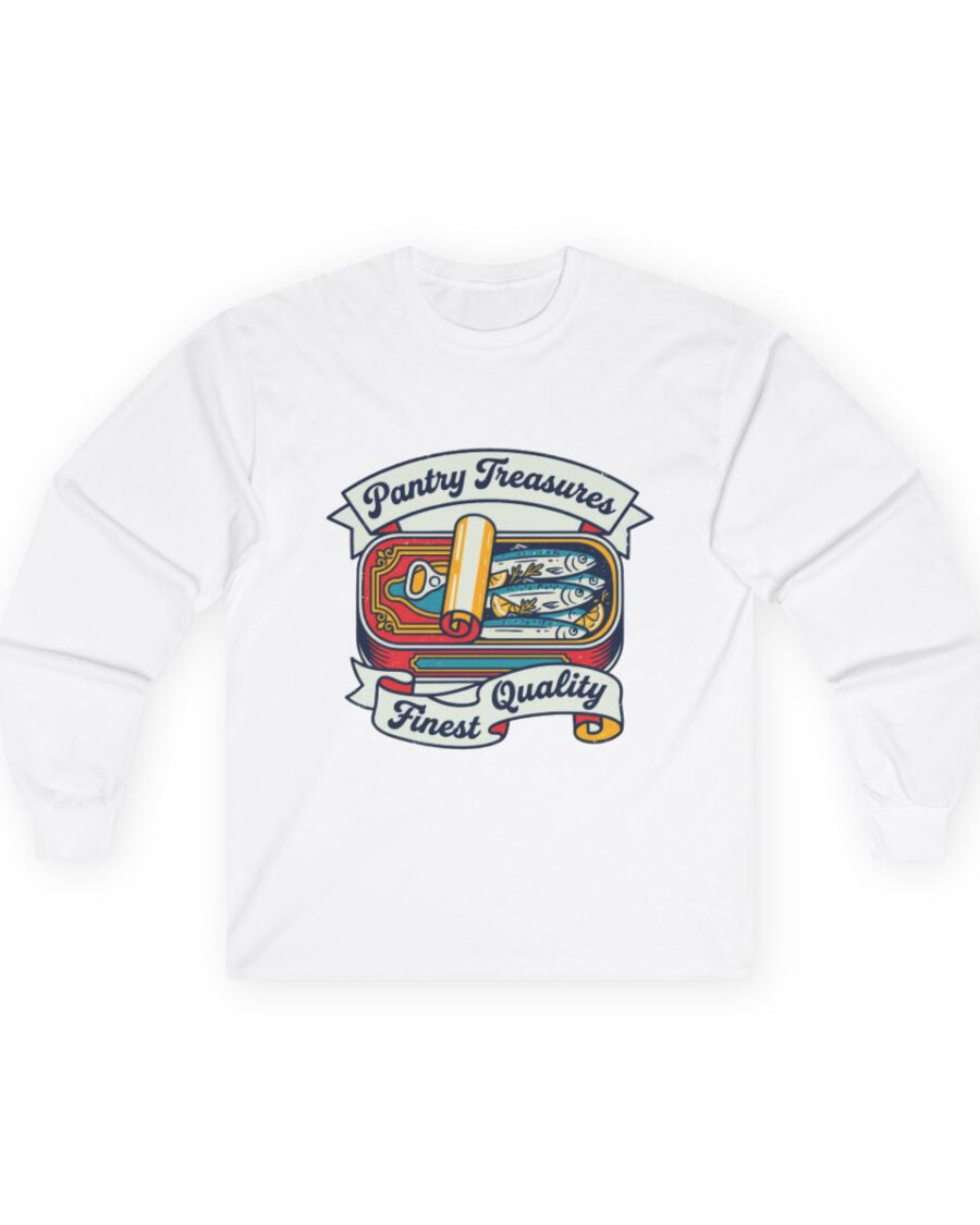 Pantry Treasures Vintage Anchovy Tin Long Sleeve — lifestyle photo