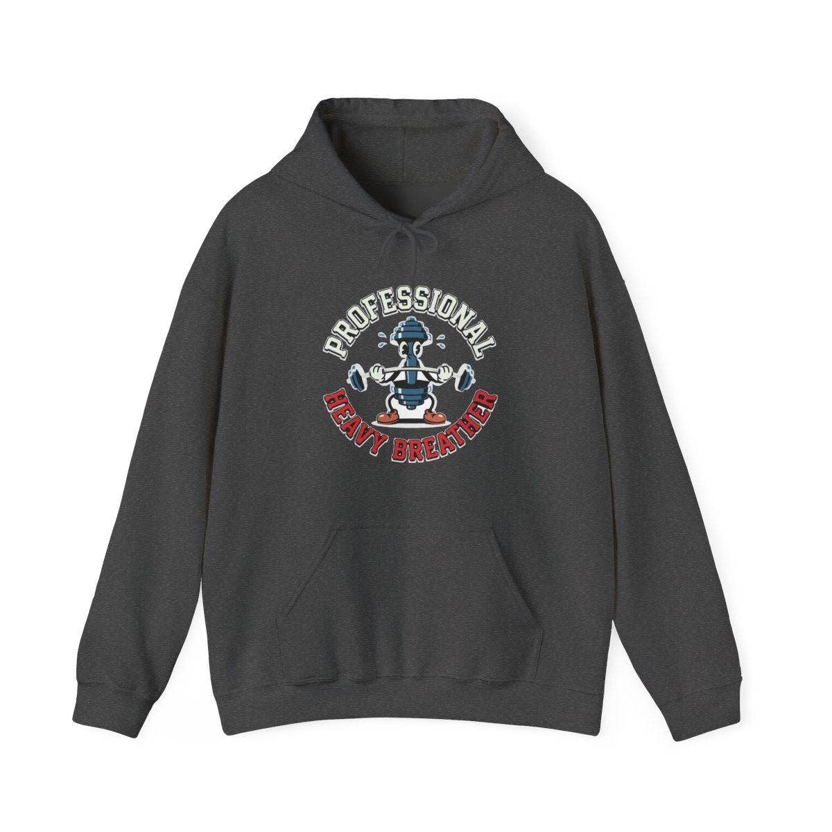 Professional Heavy Breather Retro Mascot Hoodie — lifestyle photo