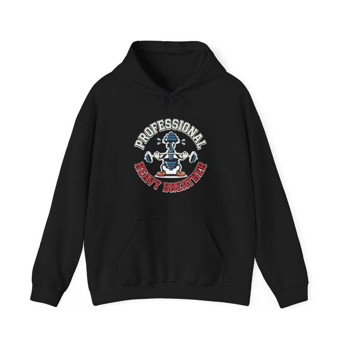 Professional Heavy Breather Retro Mascot Hoodie — lifestyle photo