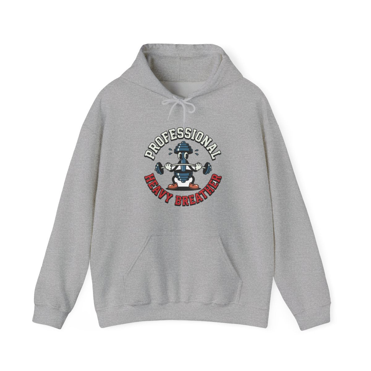 Professional Heavy Breather Retro Mascot Hoodie — lifestyle photo