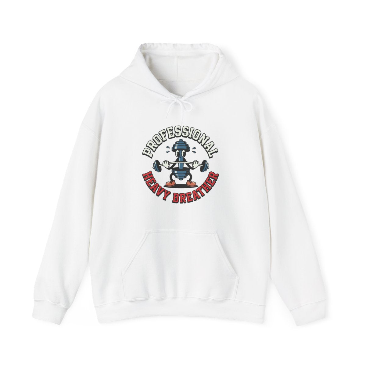 Professional Heavy Breather Retro Mascot Hoodie — lifestyle photo