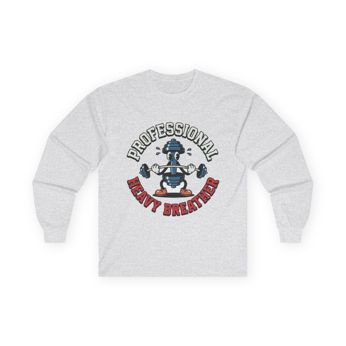 Professional Heavy Breather Retro Mascot Long Sleeve — lifestyle photo