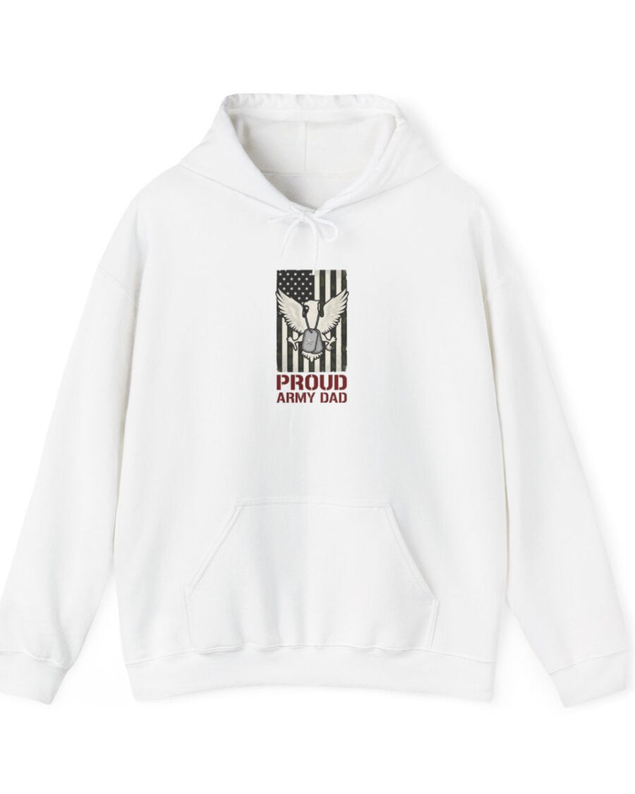 Proud Foundation Army Dad Flag & Tags Hoodie — lifestyle photo