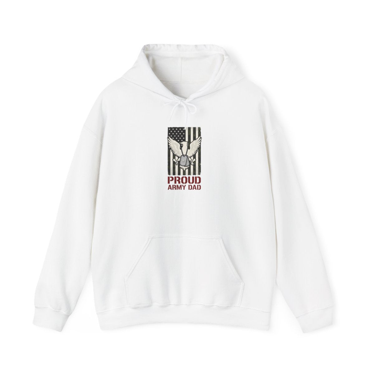 Proud Foundation Army Dad Flag & Tags Hoodie — lifestyle photo
