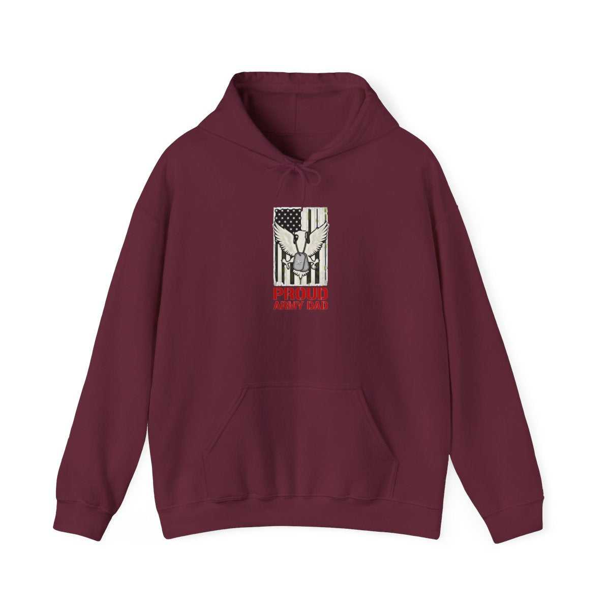 Proud Foundation Army Dad Flag & Tags Hoodie — lifestyle photo