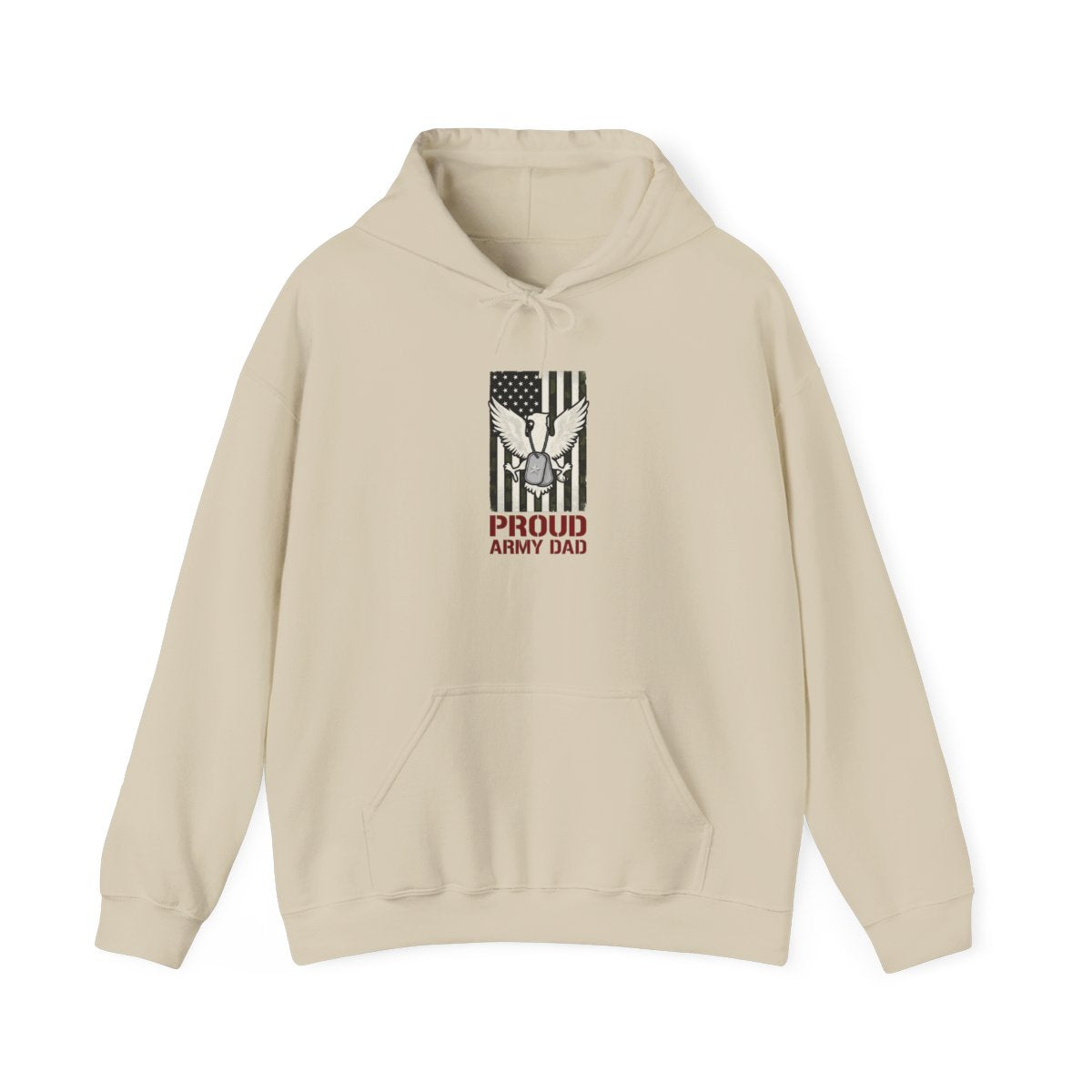 Proud Foundation Army Dad Flag & Tags Hoodie — lifestyle photo