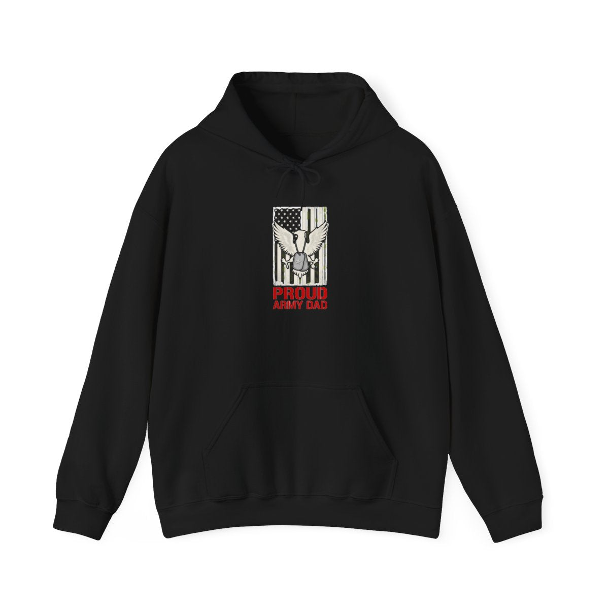 Proud Foundation Army Dad Flag & Tags Hoodie — lifestyle photo