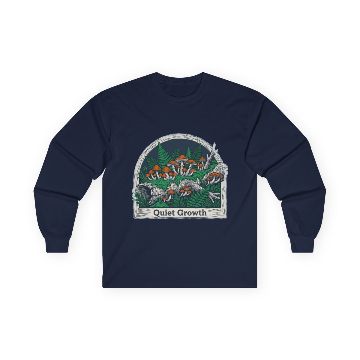 Quiet Growth Mystic Mushroom Grove Long Sleeve — lifestyle photo