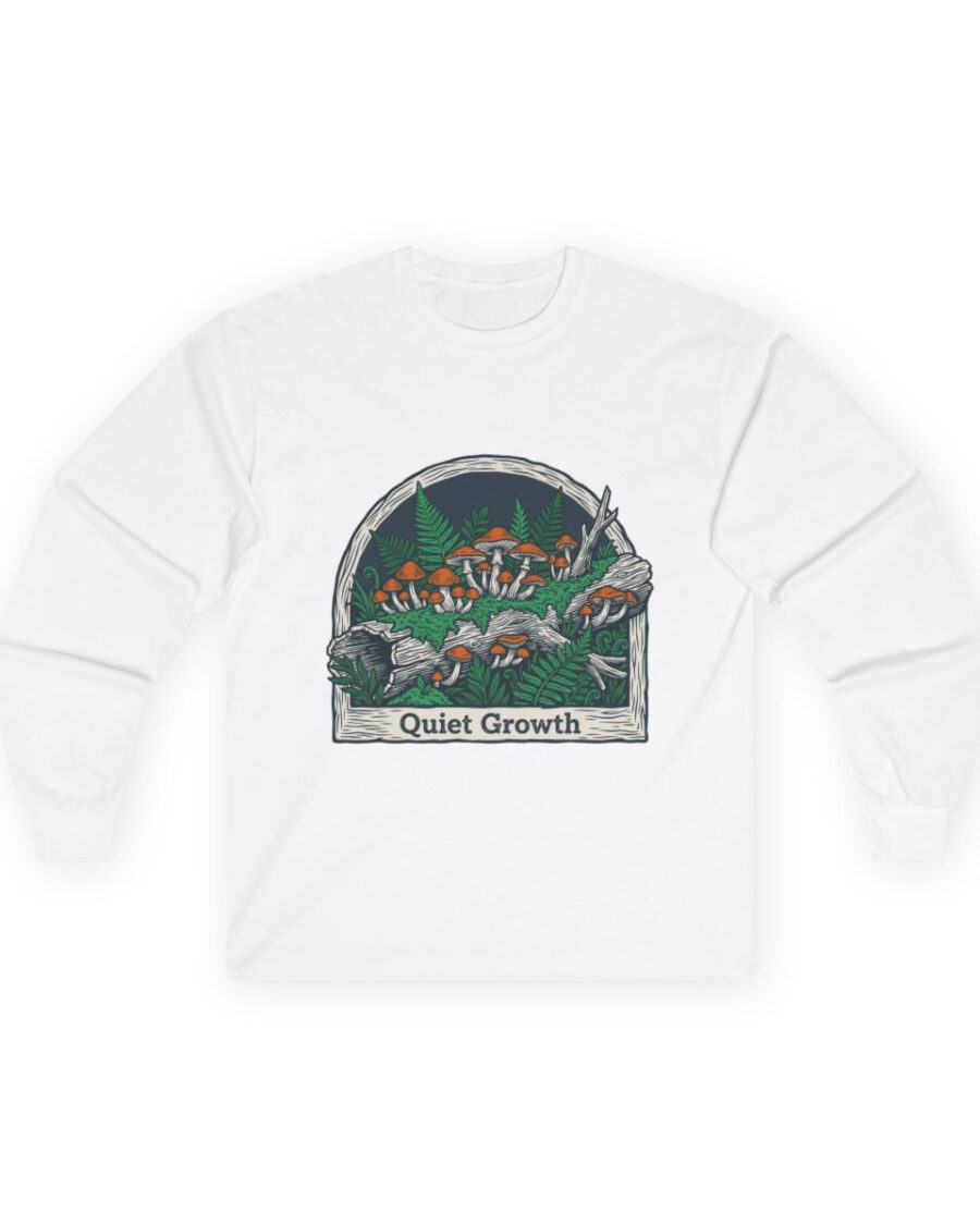 Quiet Growth Mystic Mushroom Grove Long Sleeve — lifestyle photo