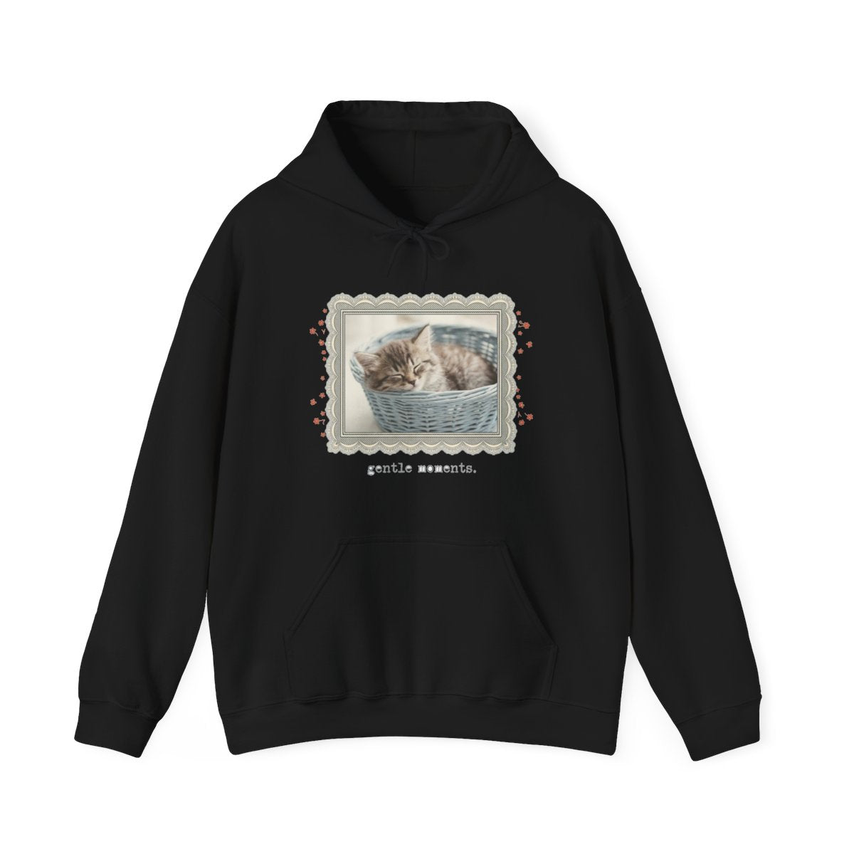 Sleepy Meadow Vintage Kitten Frame Hoodie — lifestyle photo