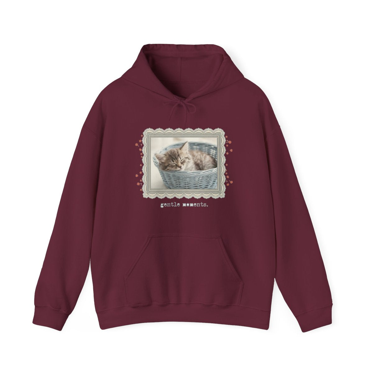 Sleepy Meadow Vintage Kitten Frame Hoodie — lifestyle photo