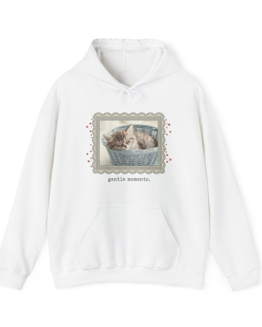 Sleepy Meadow Vintage Kitten Frame Hoodie — lifestyle photo
