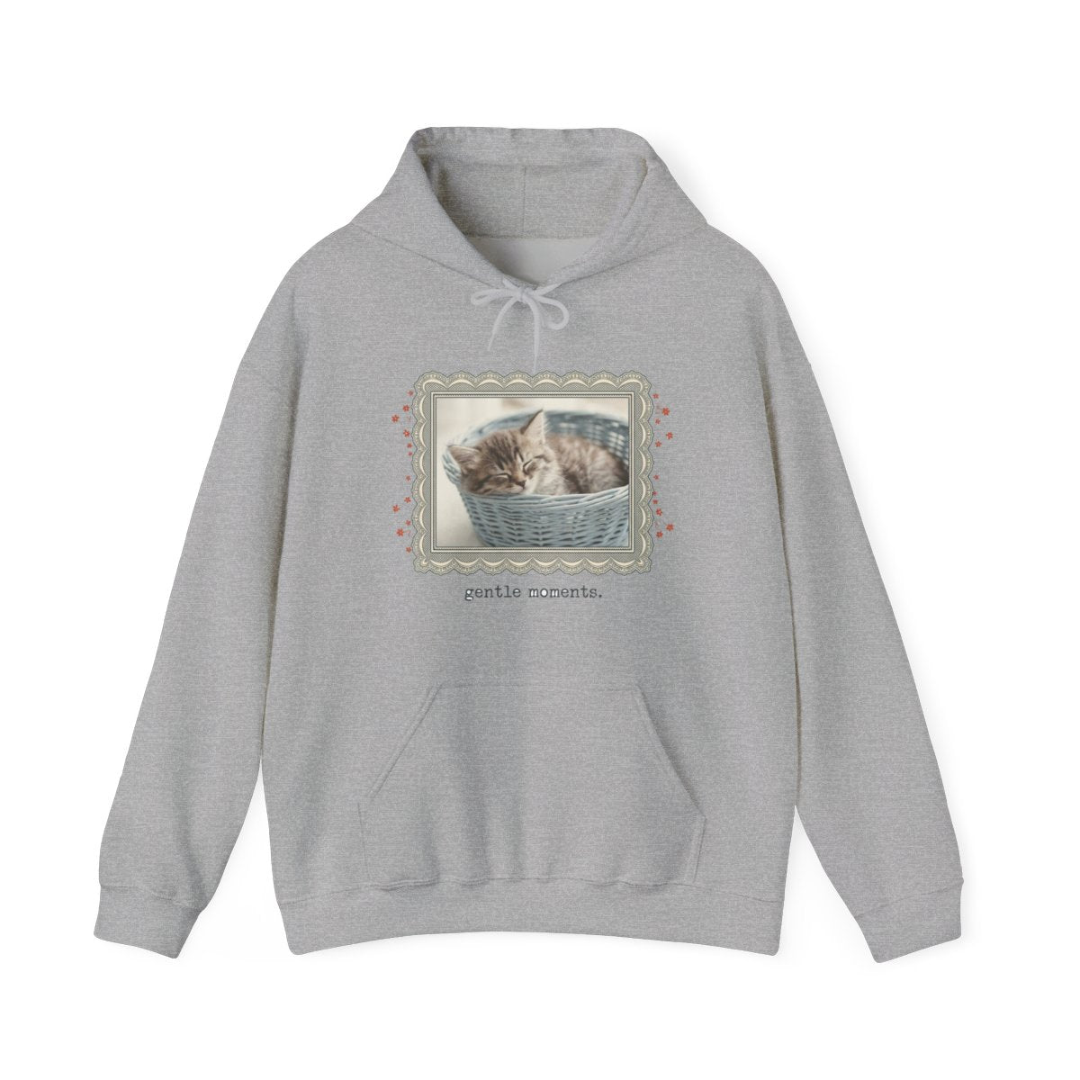 Sleepy Meadow Vintage Kitten Frame Hoodie — lifestyle photo