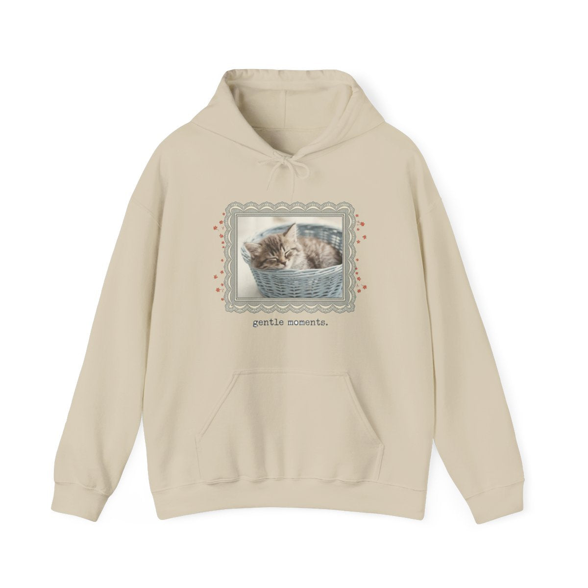 Sleepy Meadow Vintage Kitten Frame Hoodie — lifestyle photo