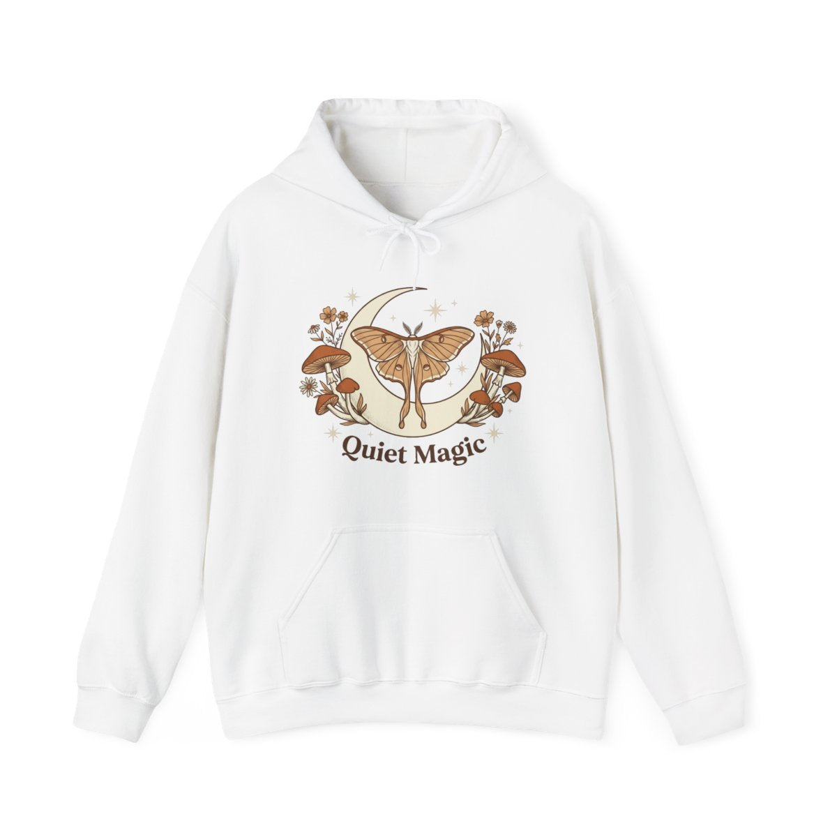 Whispers Of The Autumn Night Moth Hoodie — lifestyle photo