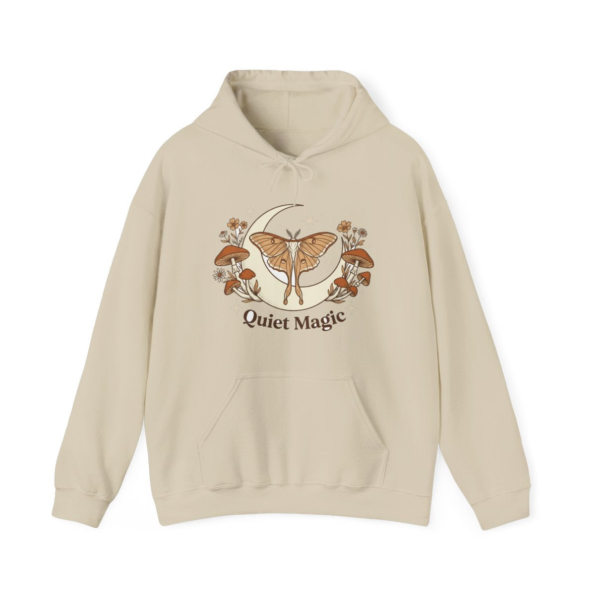 Whispers Of The Autumn Night Moth Hoodie — lifestyle photo