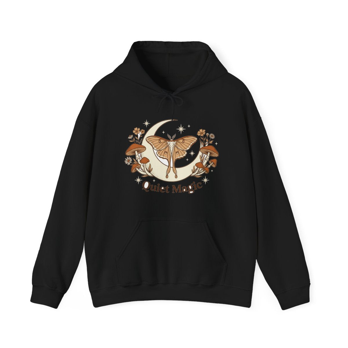 Whispers Of The Autumn Night Moth Hoodie — lifestyle photo