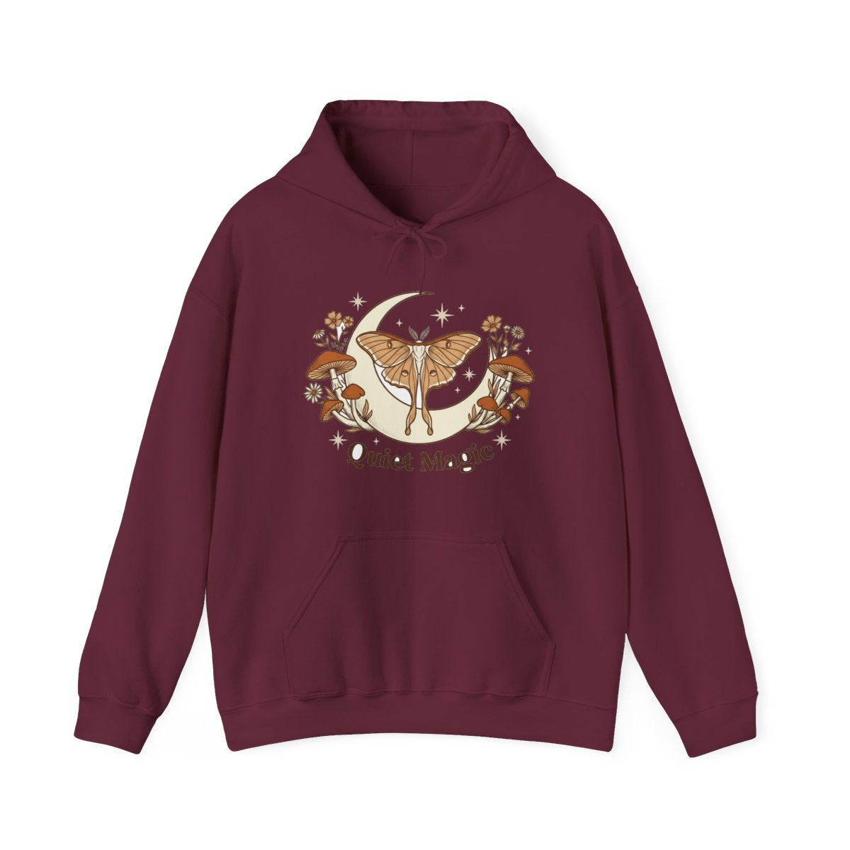 Whispers Of The Autumn Night Moth Hoodie — lifestyle photo