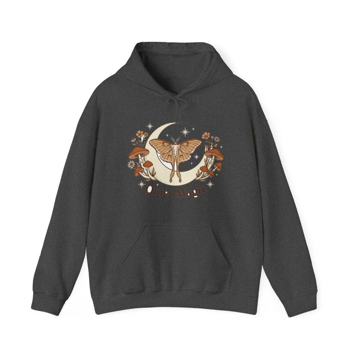 Whispers Of The Autumn Night Moth Hoodie — lifestyle photo
