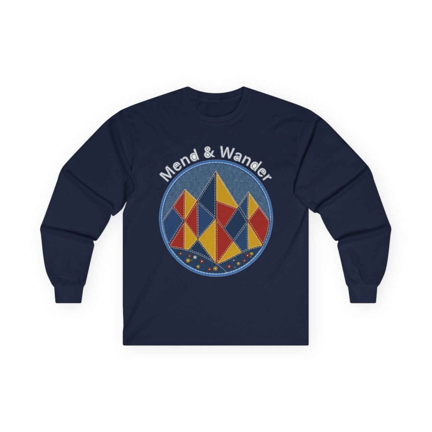 Quilted Peaks Artisan Landscape Long Sleeve — lifestyle photo