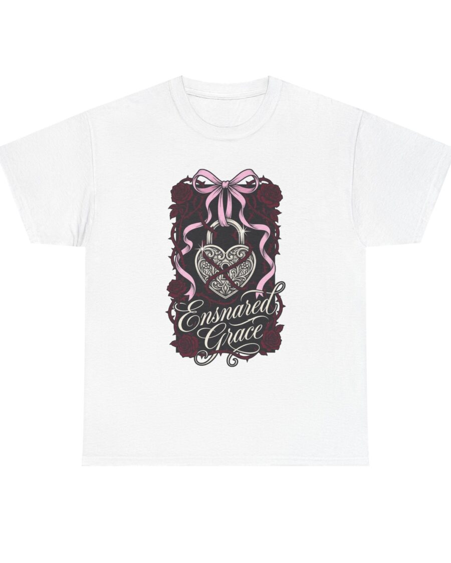 Ensnared Grace Heart Lock Ribbon — lifestyle photo