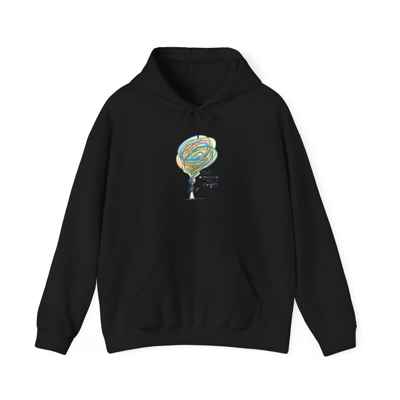 Organizing My Chaos Crayon Tee Hoodie — lifestyle photo