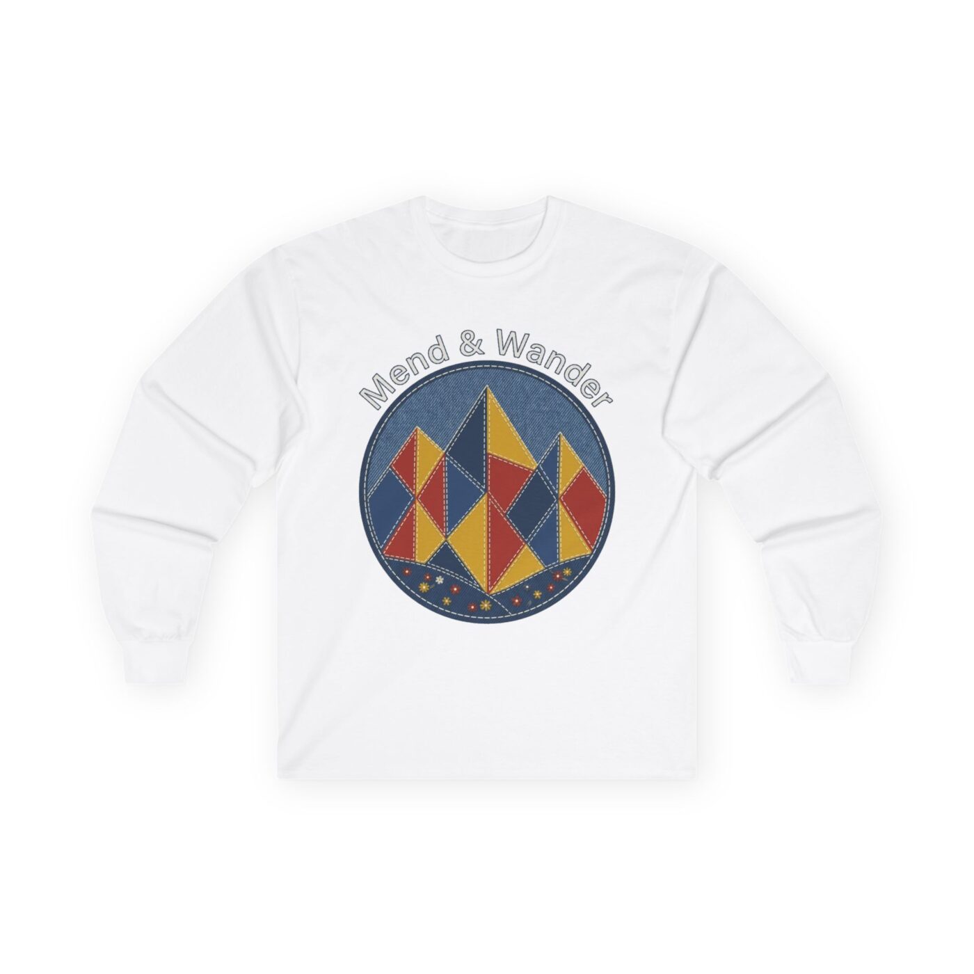Quilted Peaks Artisan Landscape Long Sleeve — lifestyle photo