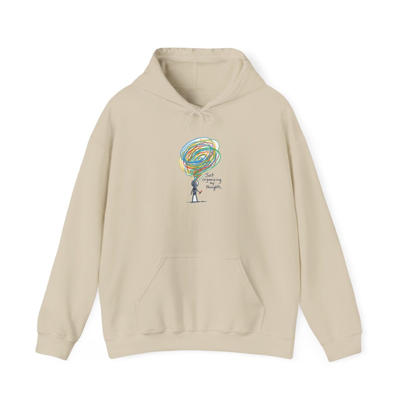 Organizing My Chaos Crayon Tee Hoodie — lifestyle photo