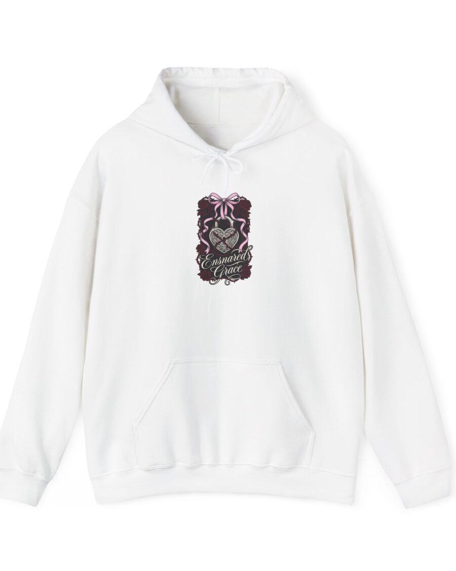 Ensnared Grace Heart Lock Ribbon Hoodie — lifestyle photo