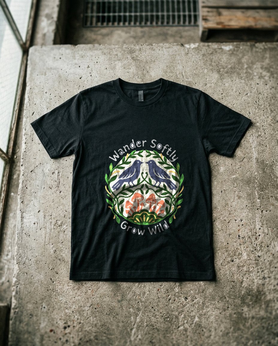 Forest Harmony Folk Art Crest — lifestyle photo