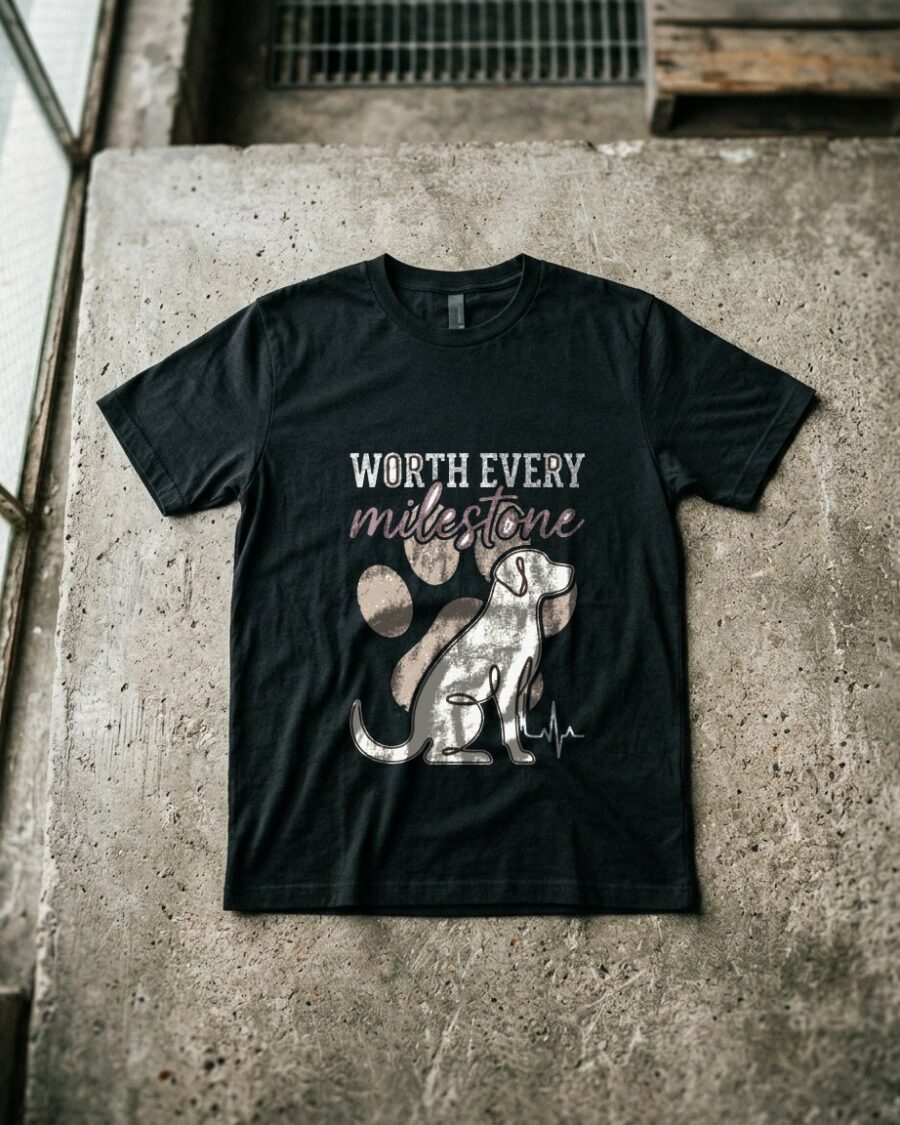 Worth Every Milestone Rescue Tee — lifestyle photo