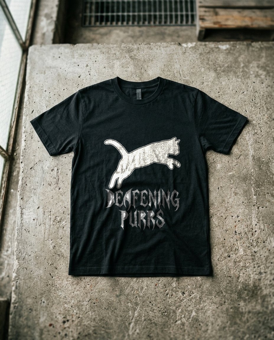 Deafening Purrs Grunge Silhouette — lifestyle photo