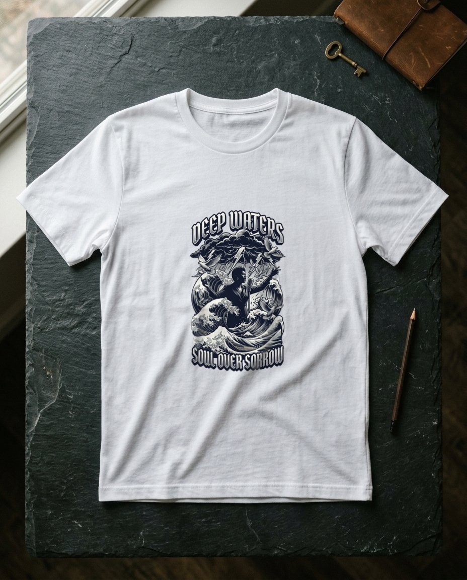 Vintage Soul Stormy Waters Rap Tee — lifestyle photo