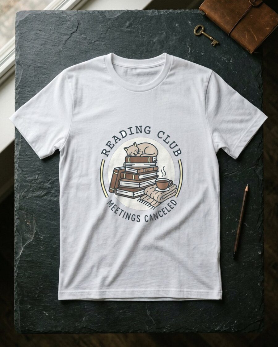 Meetings Canceled Reading Club Crest — lifestyle photo