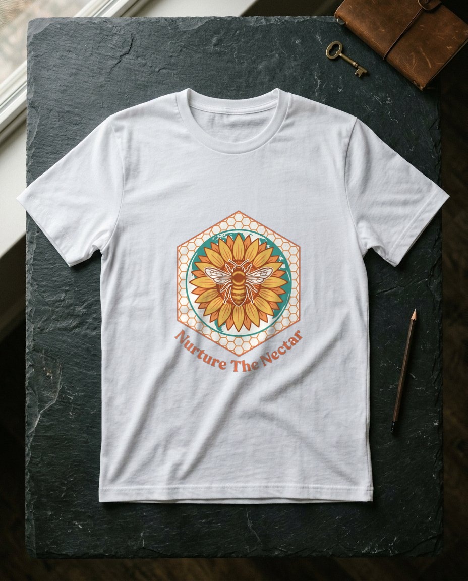 Nurture The Nectar Sunflower Hexagon — lifestyle photo