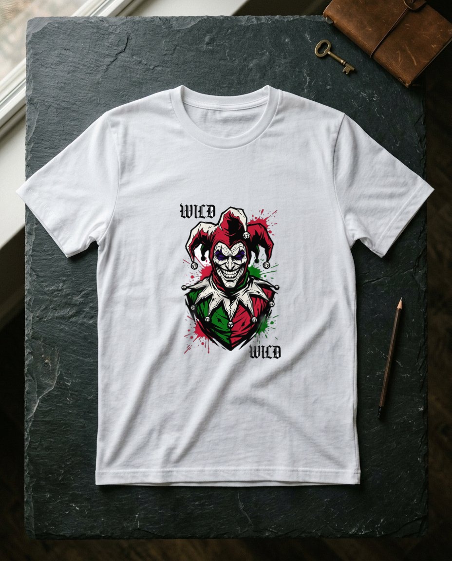 Chaos Court Mirrored Jester Card — lifestyle photo