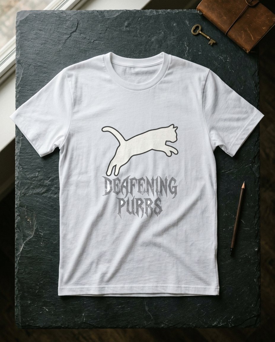 Deafening Purrs Grunge Silhouette — lifestyle photo